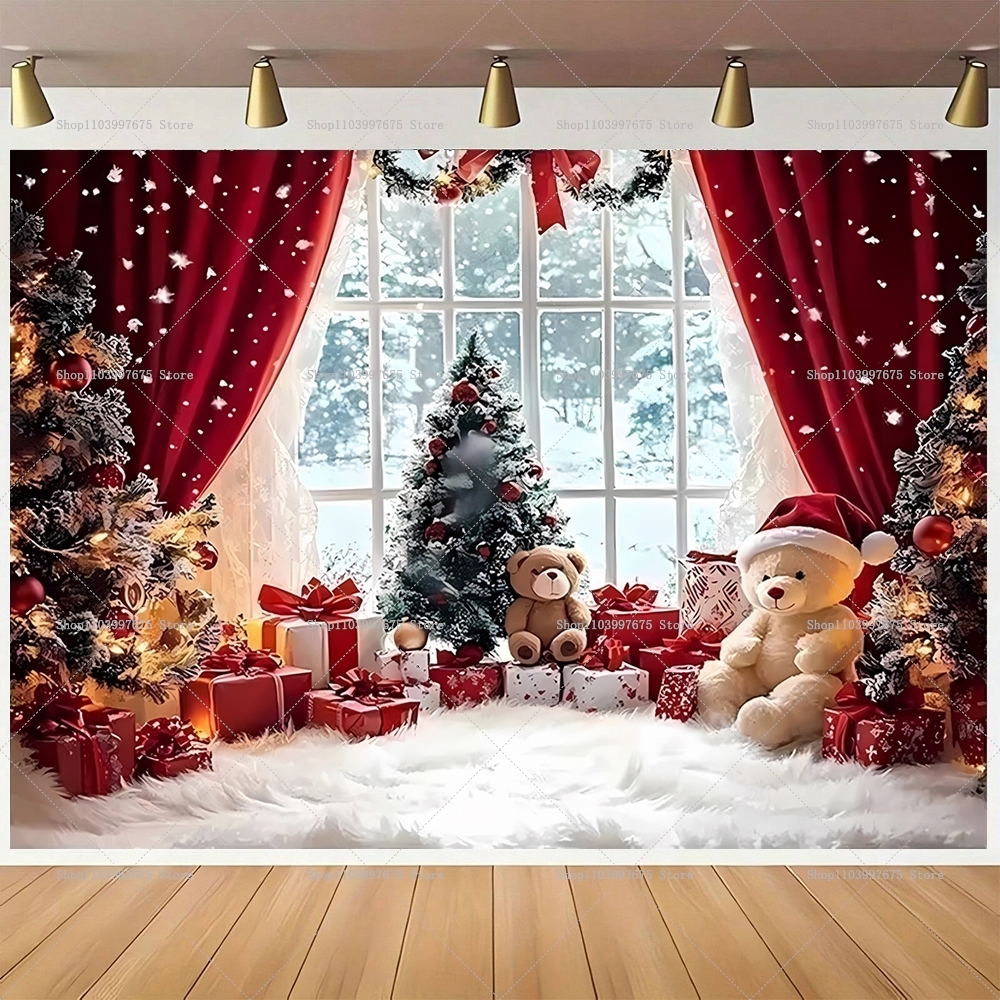 Baby Clothing Easter - Merry Christmas Backdrops Wonderland Snowman Decor