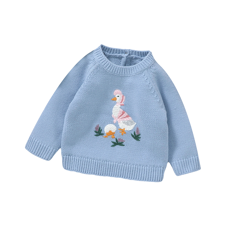 Autumn Baby Sweater Cute Embro - Baby Clothing Jumpers บทวิจารณ์และราคา