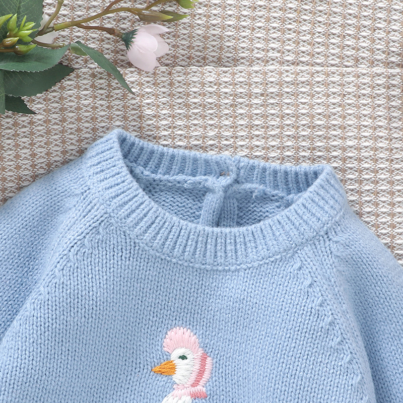 Autumn Baby Sweater Cute Embro - Baby Clothing Jumpers บทวิจารณ์และราคา