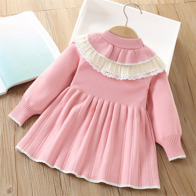 Baby Girls' Knitted Dress Chil - Baby Clothing Jumpers บทวิจารณ์และราคา