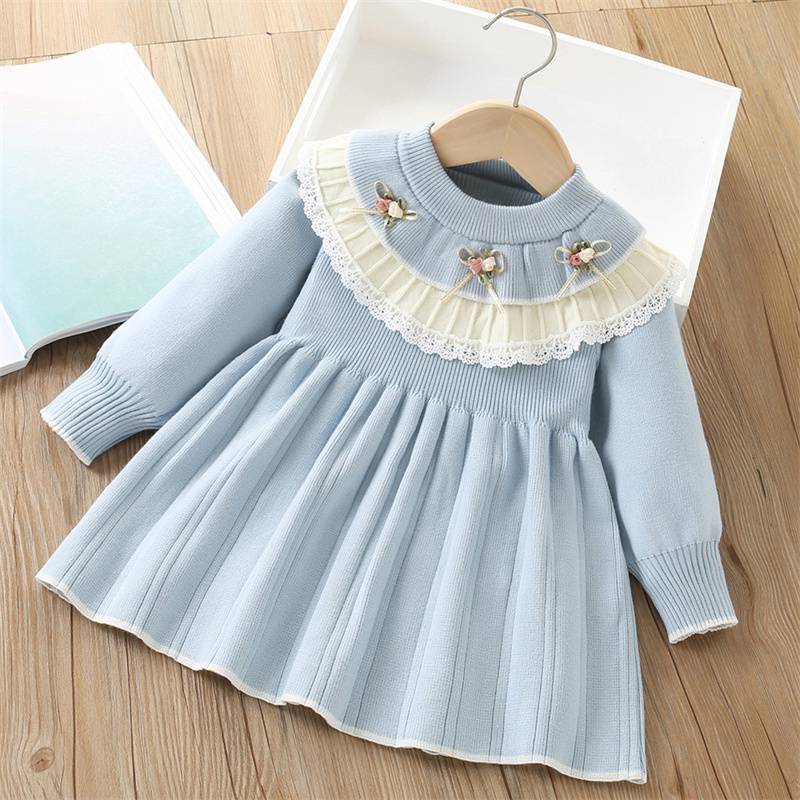 Baby Girls' Knitted Dress Chil - Baby Clothing Jumpers บทวิจารณ์และราคา