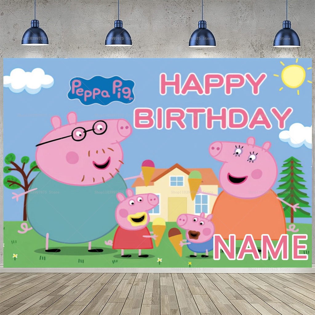 Custom Name Cartoon Peppa Pig  - Baby Clothing Easter บทวิจารณ์และราคา