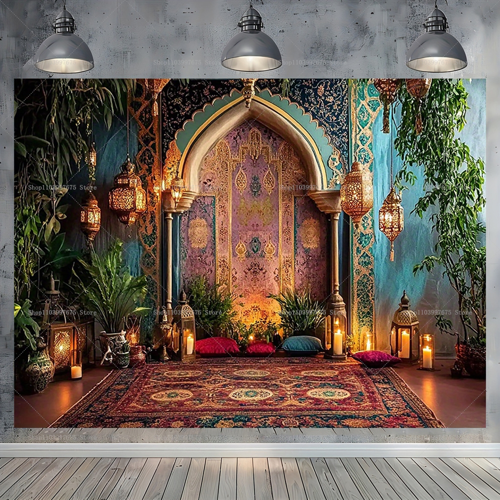 Moroccan Palace Backdrop Arabi - Baby Clothing Easter บทวิจารณ์และราคา