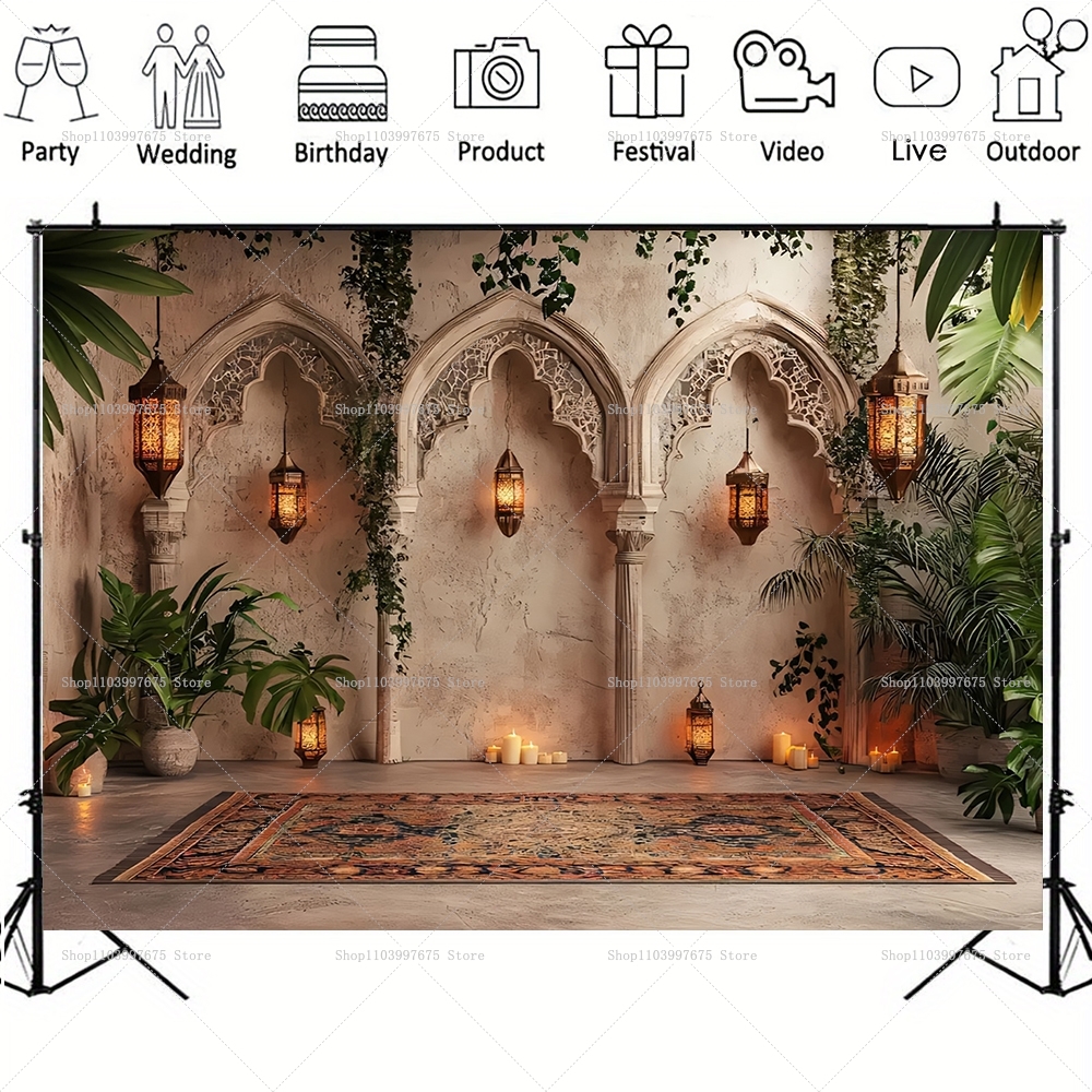 Moroccan Palace Backdrop Arabi - Baby Clothing Easter บทวิจารณ์และราคา