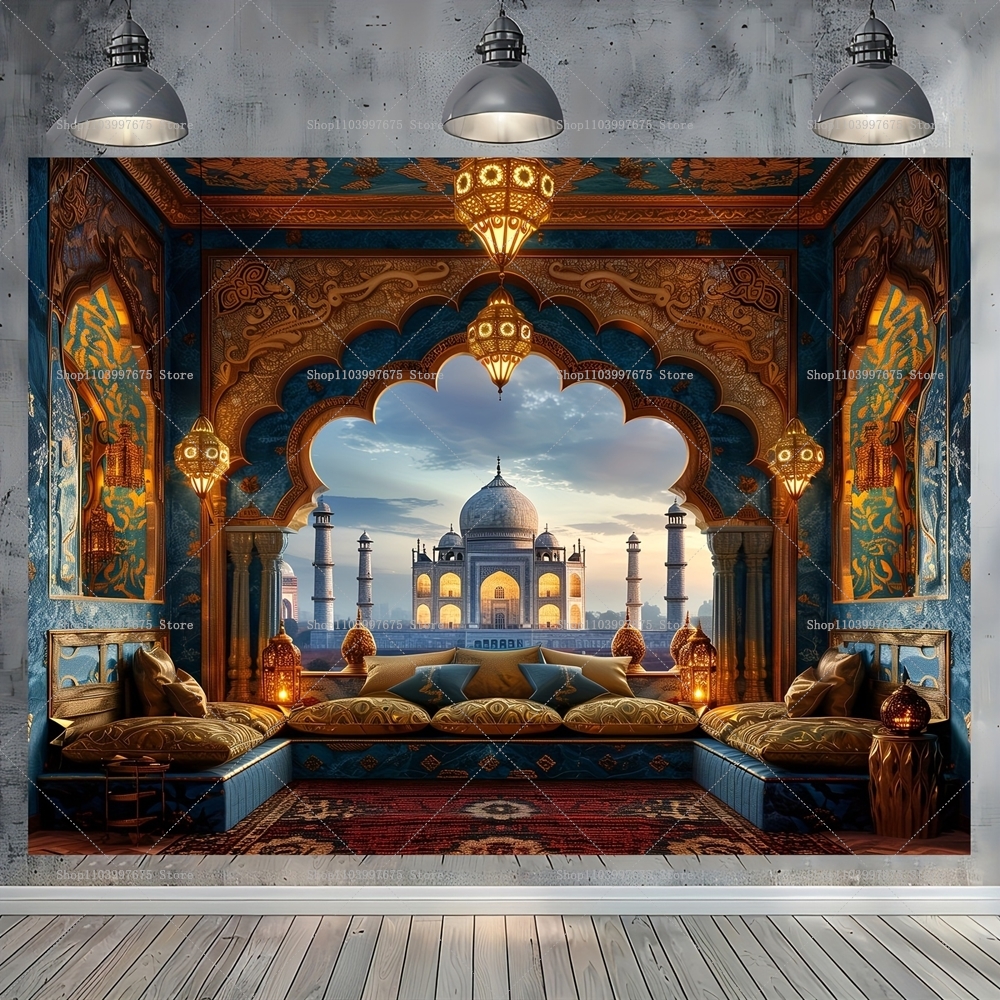 Moroccan Palace Backdrop Arabi - Baby Clothing Easter บทวิจารณ์และราคา