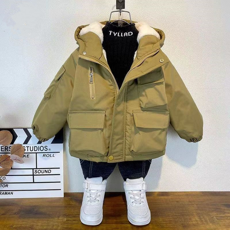 Kids Boys Plush Warm Jacket Ho - Baby X Clothing บทวิจารณ์และราคา