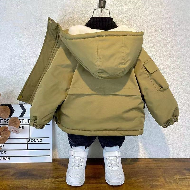 Kids Boys Plush Warm Jacket Ho - Baby X Clothing บทวิจารณ์และราคา