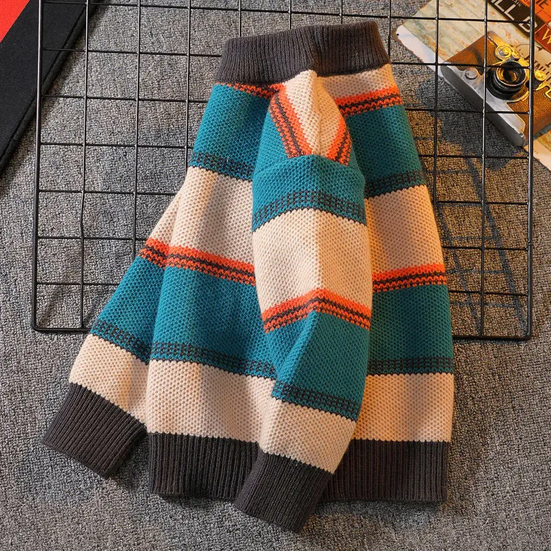 Boys Knitted Sweater New Winte - Baby Clothing Jumpers บทวิจารณ์และราคา