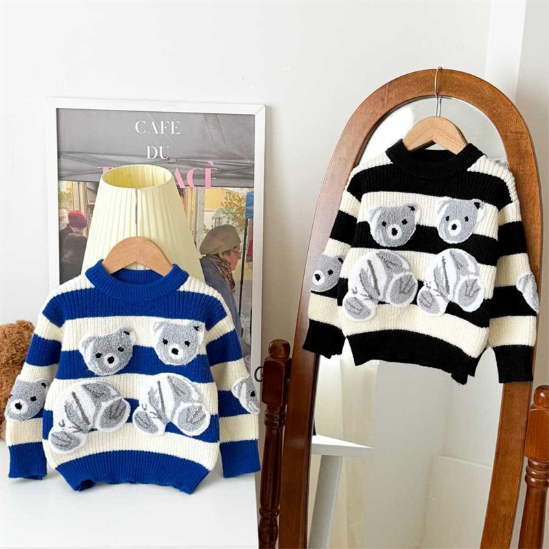 Children's Warm Sweaters Boys  - Baby Clothing Jumpers บทวิจารณ์และราคา